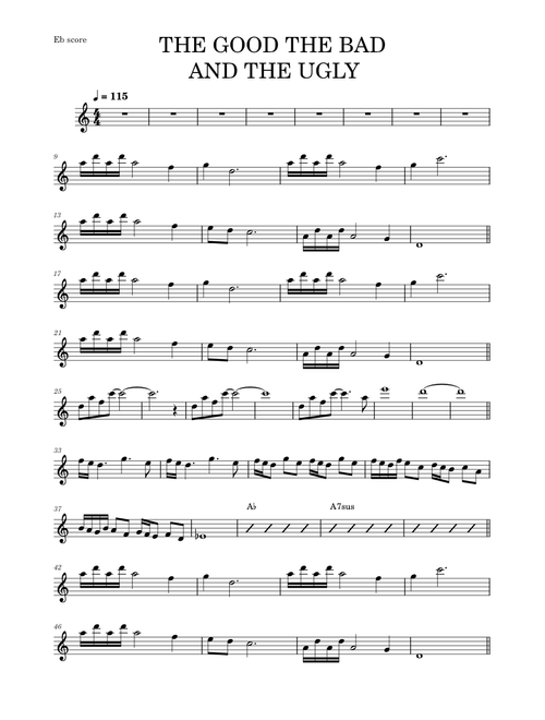 The good, the bad and the ugly – Morricone (ALTO SAX RMX)