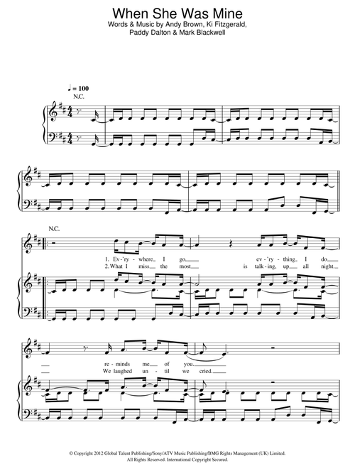 When She Was Mine - LAWSON (Piano-Vocal-Guitar (Piano Accompaniment))