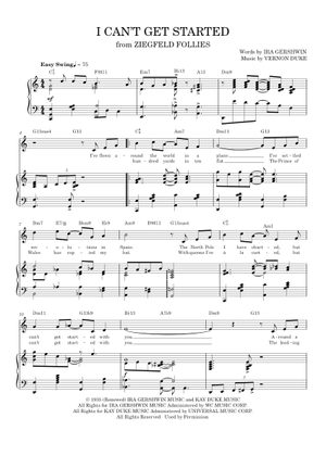 ボーカル フィーチャー　ビッグバンド譜面：I Can't Get Started I Can't Get Started - Duke Ellington Sheet Music with Chords for