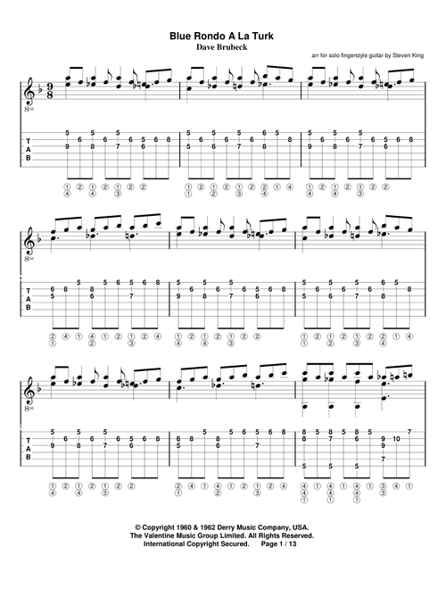 Blue Rondo A La Turk (Arr. Steven King) - Al Jarreau, Dave Brubeck (Solo Guitar)