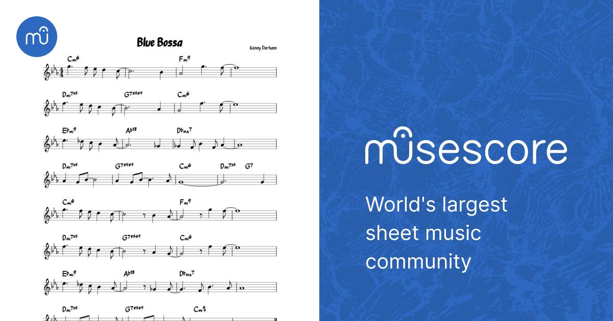 Blue Bossa Sheet Music with Chords for Piano (Solo) easy