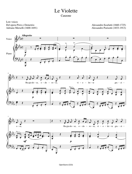 Scarlatti, Alessandro - Le Violette - Low