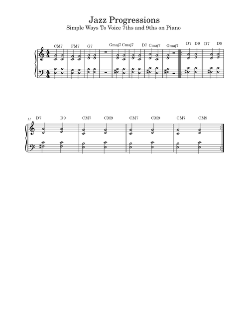 Simple Jazz Voicings for 7th and 9th Chords--An Intro-- Cody Weinmann, Composer