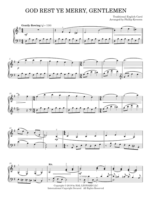 God rest ye merry, gentlemen (Piano Solo)