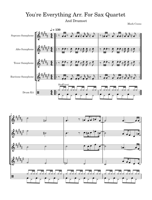 You're Everything – Chick Corea (Sax Quartet Arrangement)