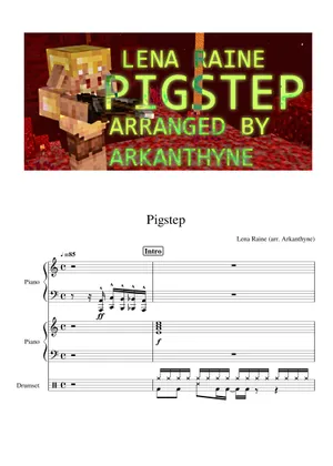 Pigstep Notes Play Official version of Pigstep Sheet Music by Lena Raine for Piano ...
