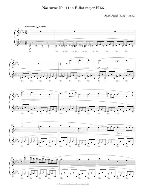 Nocturne No. 11 in E-flat major H 56 — John Field