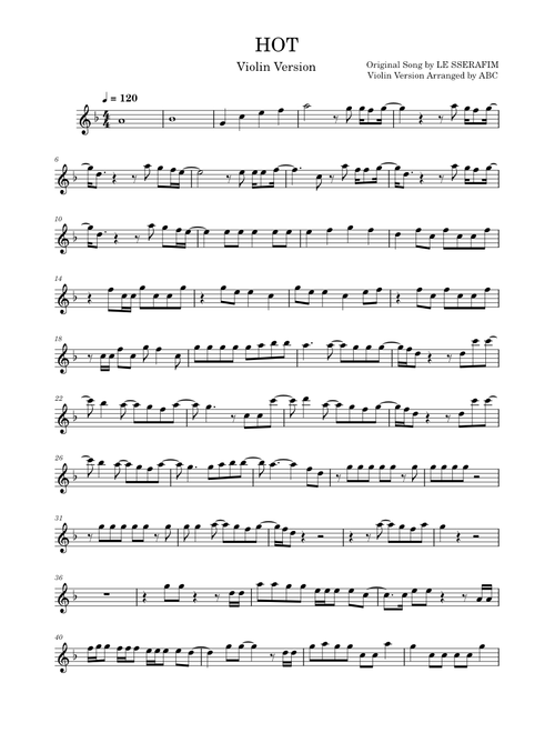 HOT – LE SSERAFIM- Violin Version