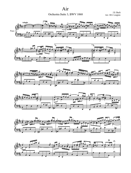 J.S. Bach, Orchestra Suite 3 (BWV 1068) - Air