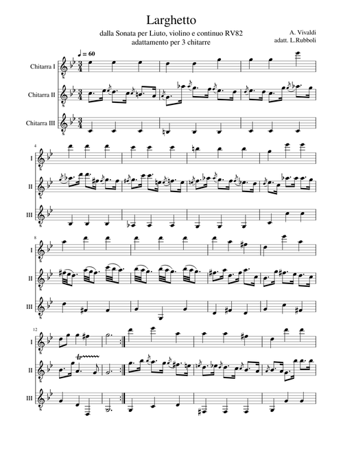 Larghetto - Trio Sonata in C-major, RV 82 – Antonio Vivaldi