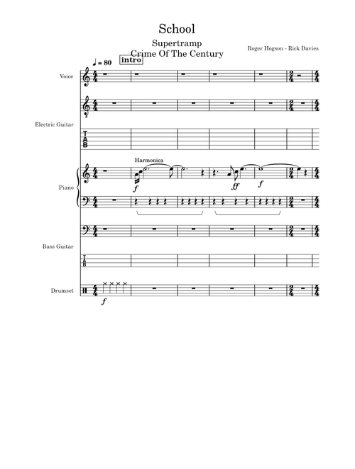 School – Supertramp - 4 part
