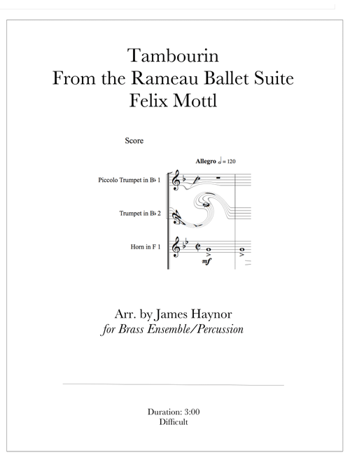 Tambourin (Arr. Felix Mottl, James Haynor) - Rameau (Large Ensemble)