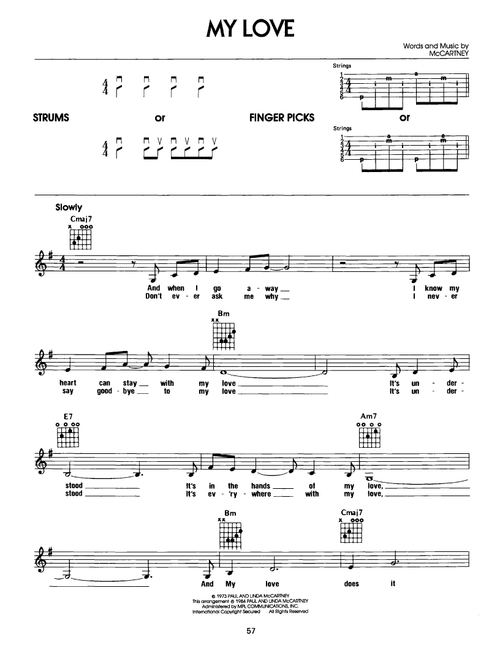My Love - Paul McCartney & Wings (Easy Guitar)