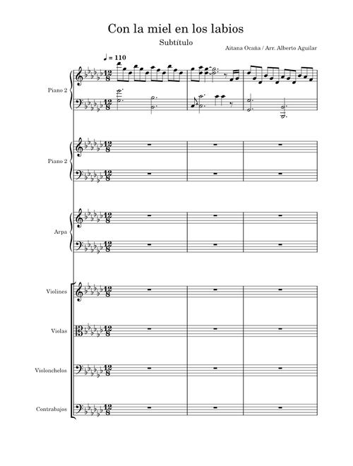 Con la miel en los labios – Aitana Ocaña / Arr. Alberto Aguilar