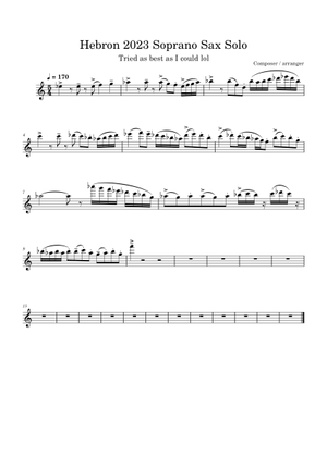 Monomyth – Hebron Band Hebron 2023 Monomyth Soprano Sax Transcription ...