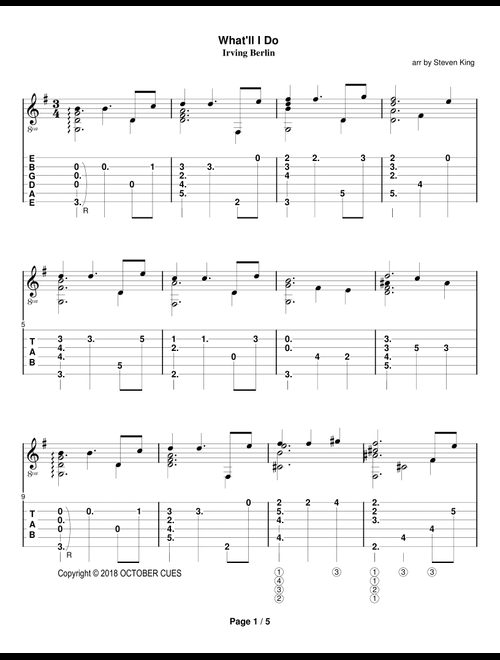Ali Comes To Woodland / What'll I Do ? (Arr. Steven King) - Irving Berlin, Jeff Danna (Solo Guitar)