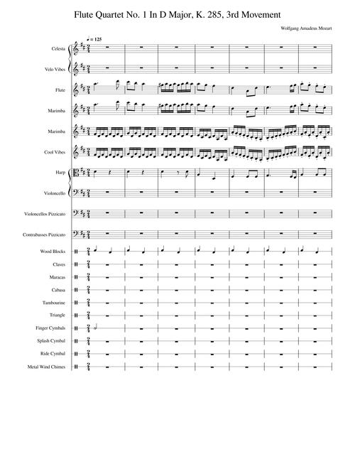 Flute Quartet No. 1 In D Major, K. 285, 3rd Movement