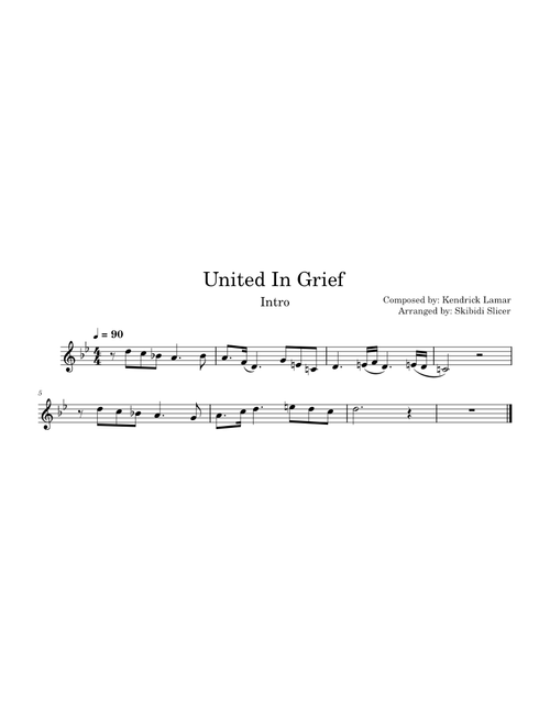 United In Grief (Trumpet Intro)