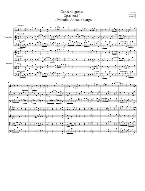 Concerto grosso, Op.6, no.10 (original) (Arr. Gil Garty) - Arcangelo Corelli (String Ensemble)
