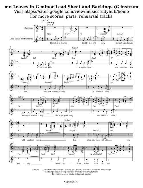 Autumn Leaves – Joseph Kosma