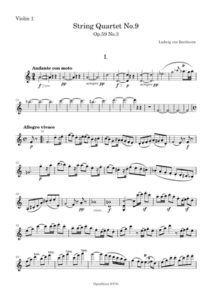String Quartet No.9, Op.59 No.3 – Ludwig van Beethoven - Violin 2