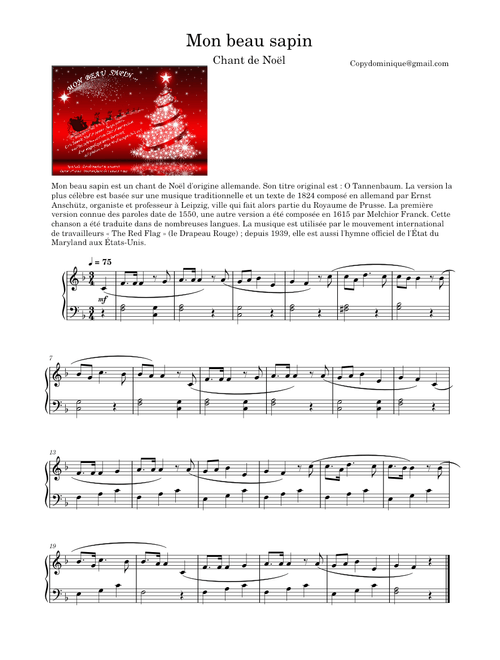 Mon beau sapin – Misc Traditional Mon beau sapin