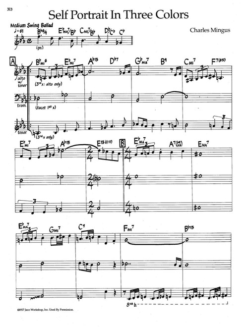 Self Portrait In three Colors - Lead Sheet (Arr. Charles Mingus) (Lead Sheet - Fake Book)