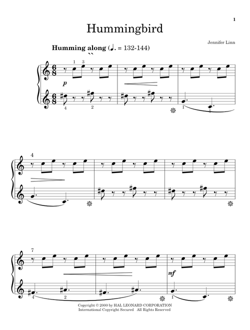 Hummingbird - Jennifer Linn, Hal Leonard Student Piano Library (Educational Piano)