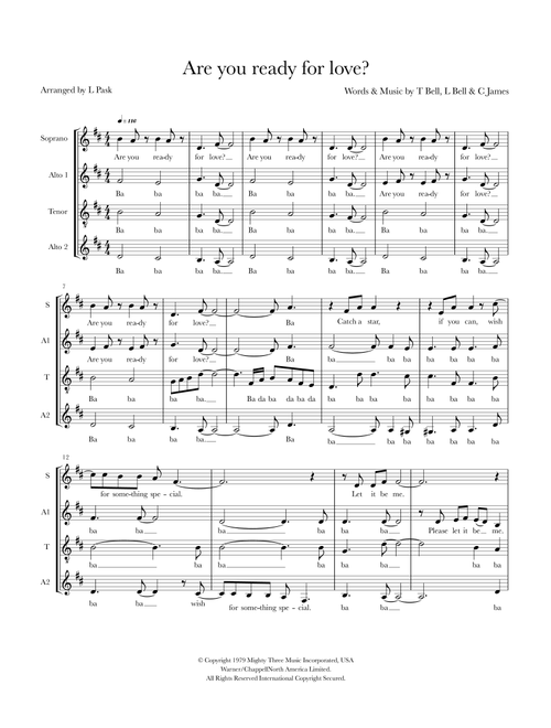 Are You Ready For Love (Arr. Laura Pask) - Elton John (Choral, SAT)