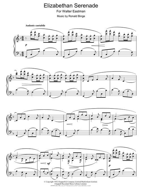 Elizabethan Serenade - Ronald Binge (Piano Solo)