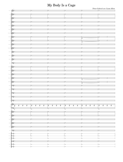 My body is a cage – Peter Gabriel My Body Is a Cage Marching Arrangement