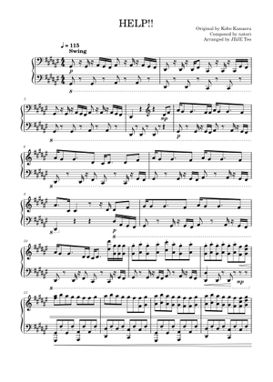 HELP!! – Kobo Kanaeru , Full Ensemble Transcription (almost) Sheet ...