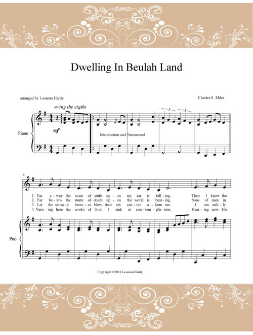 Dwelling In Beulah Land (Arr. Leonora Hardy) - Charles A Miles (Piano Vocal)