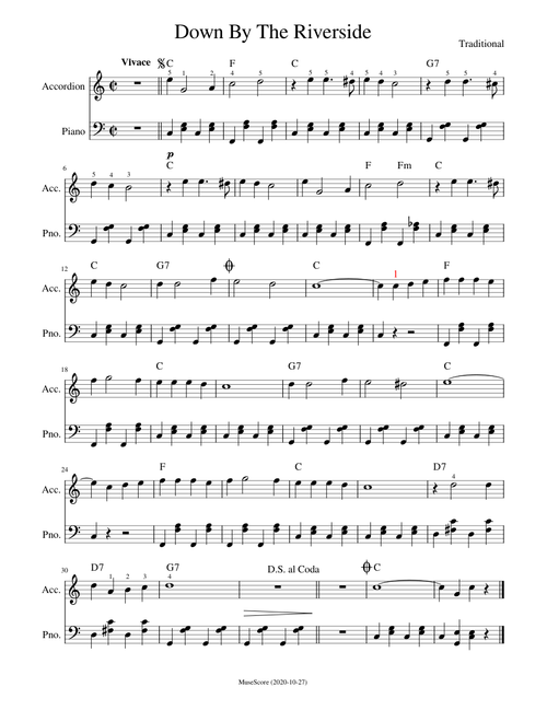 Down By The Riverside - Traditional