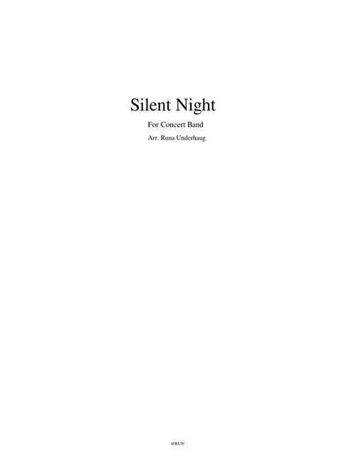 Silent Night for Concert Band