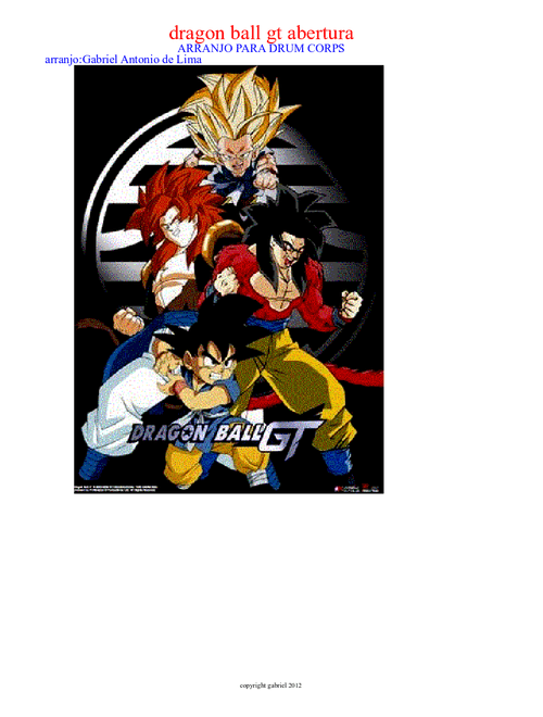 dragon ball gt for drum corps(oficial score)