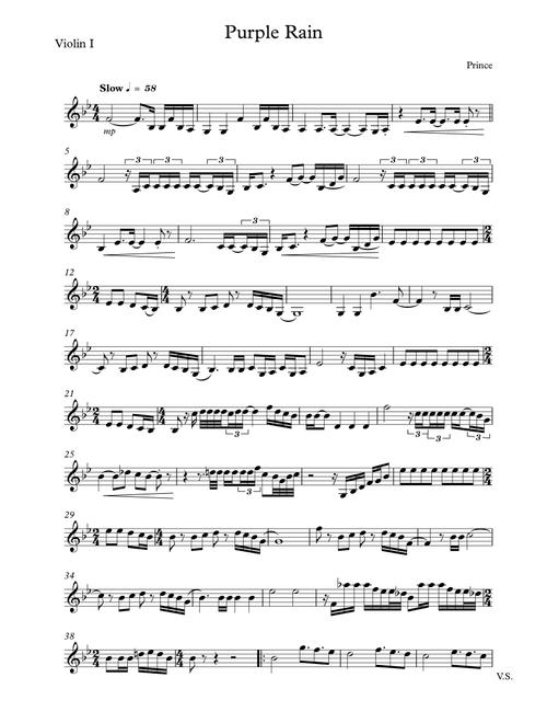 Purple Rain (Arr. Jo Montgomery) - Prince (String Quartet)