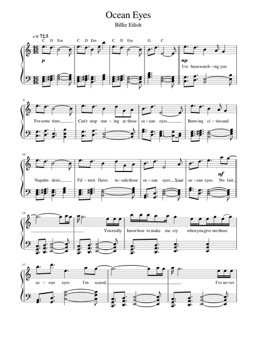 Ocean Eyes - Billie Eilish (Simpler)