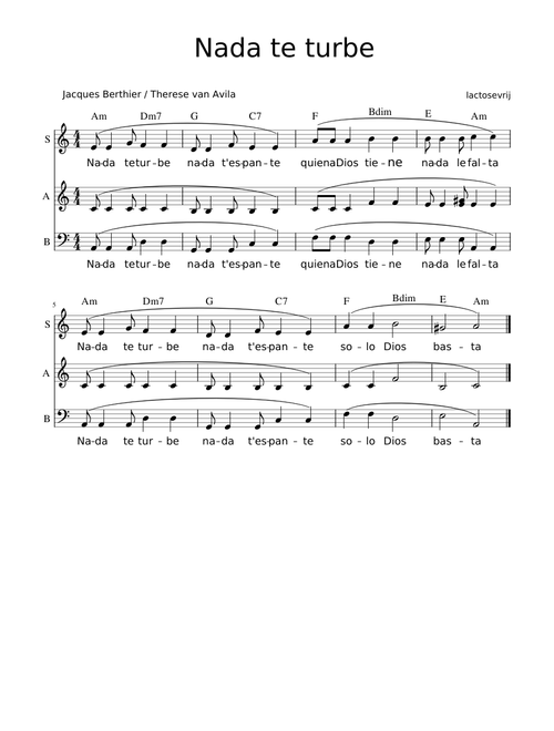 Nada te turbe – Taizé