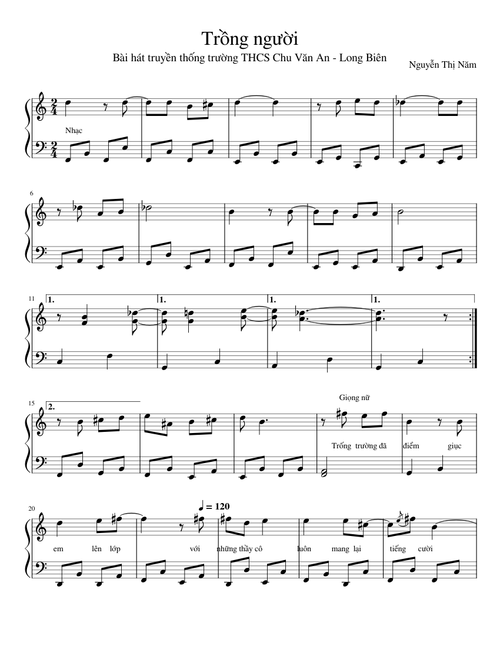 Trồng người - Khúc hát THCS Chu Văn An - Long Biên