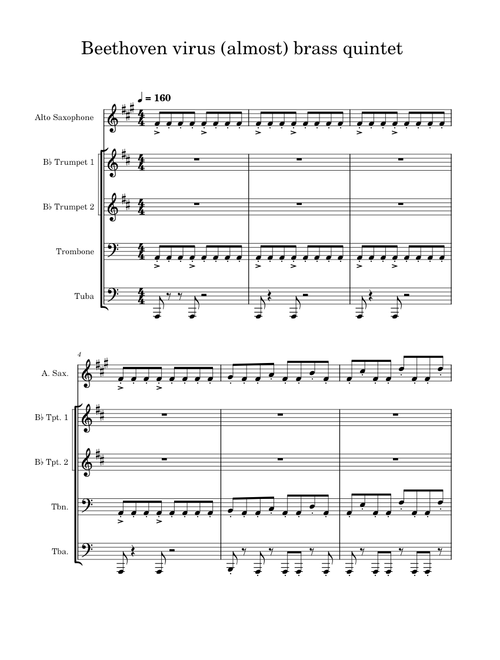Beethoven Virus – BanYa mostly brass quintet