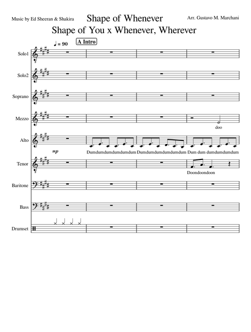 Whenever, Wherever – Shakira Shape of Wherever A capella   X Shape of You – Ed Sheeran