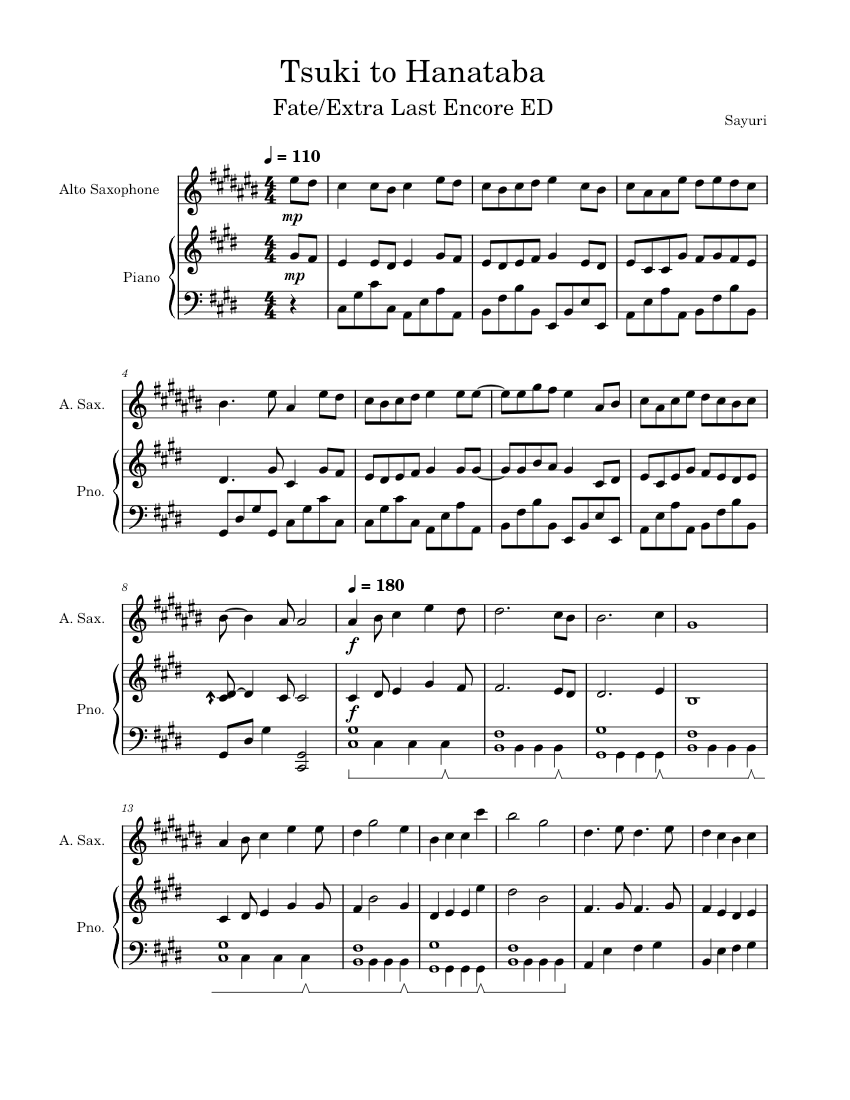 Synthesized Angel - Sakuzyo Sheet Music for Piano (Solo