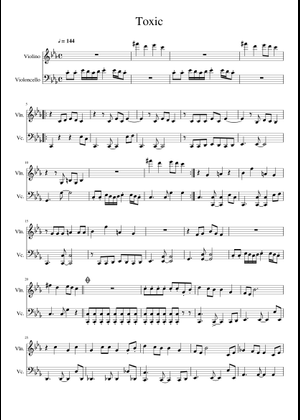 Play Official version of Toxic Sheet Music by Britney Spears for Piano ...