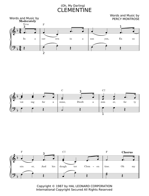 Oh My Darling, Clementine - Percy Montrose