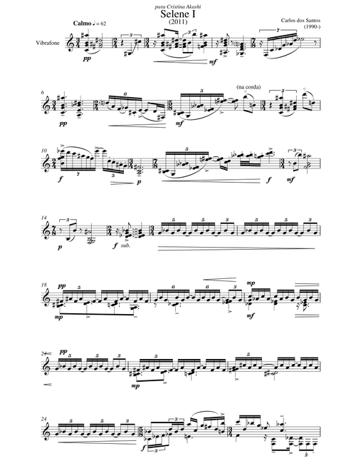 Selene I for Vibraphone - Carlos dos Santos (Vibraphone Solo)