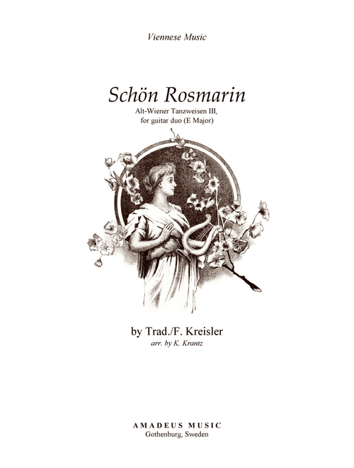 Schon Rosmarin for guitar duo (E major) (Arr. K. Krantz) - F Kreisler (Instrumental Duet)