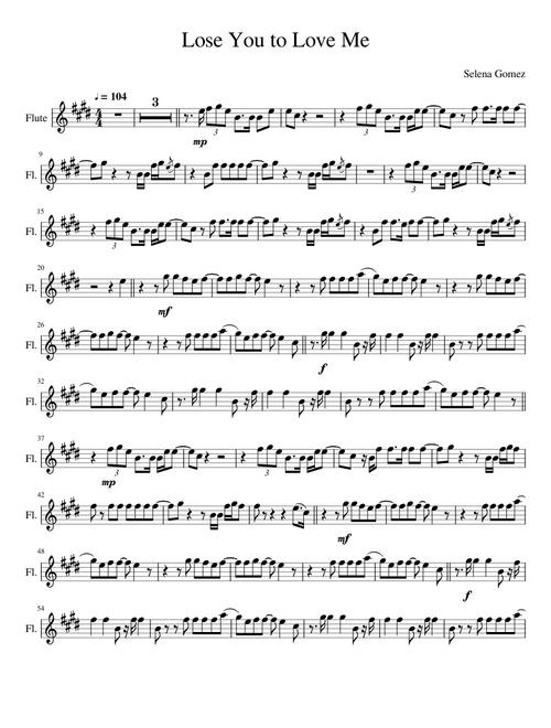 Lose You to Love Me Flute