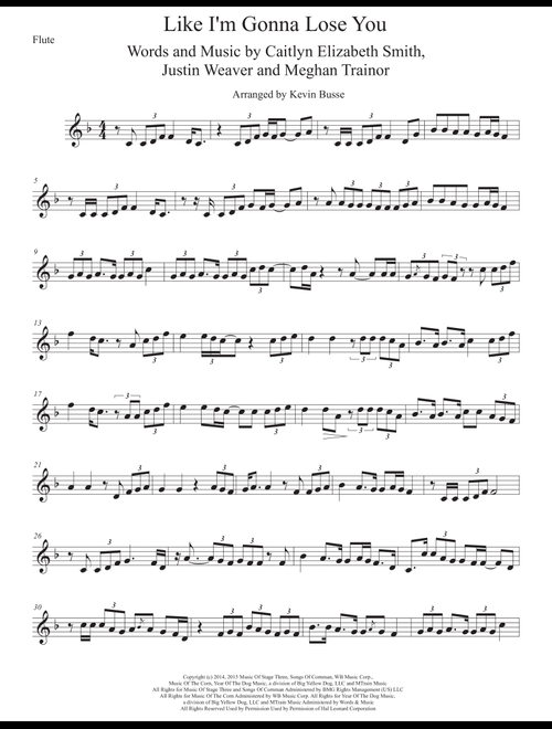 Like I'm Gonna Lose You (Arr. Kevin Busse) - Meghan Trainor (Flute Solo)