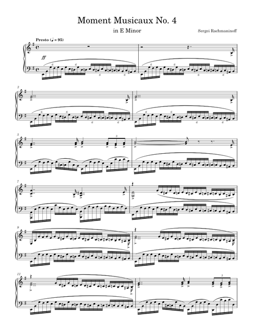 Moment musicaux, Op.16 No. 4 – Sergei Rachmaninoff